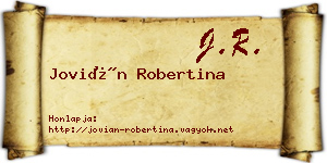 Jovián Robertina névjegykártya